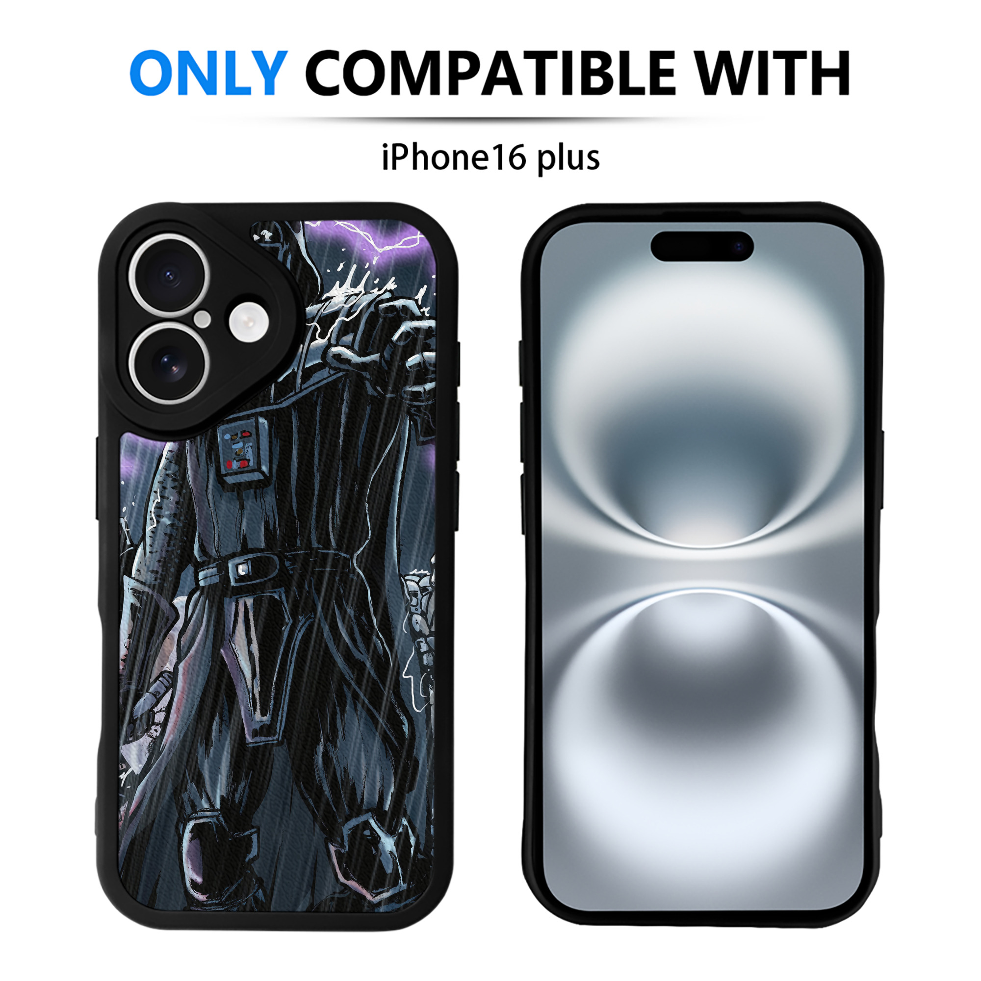 （画像用） スター・ウォーズ Star Wars 【iPhone 16シリーズ対応】シリコンスマホケース（レザー調） 材質：シリコン